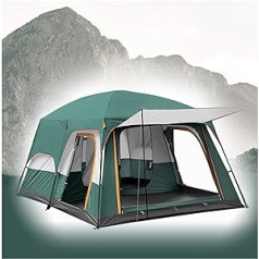 A Frame Tent for 5 to 8 People, Sun Protection, Ventilation, Teepee Tents for Camping, Practical and Sturdy Waterproof Tent for Camping Hello