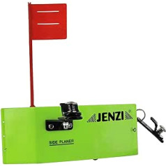 Jenzi Planer Board Šķērveida dēlis Neona zaļš 19 cm ar karogu