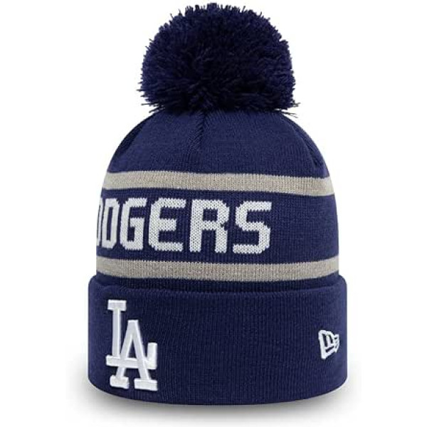 New Era LA Dodgers Bobble Hat — MLB Jake Cuff Knit — tumši karaliski zila