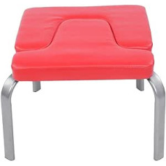 Yoga Chair, Inverted Stool with Metal Frame, Inverted Chair for Adults with Thickened PU Leather Seat Cushion, Multifunctional Inverted Fitness Yoga Stool, Pilates Chair, Red