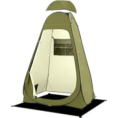 BRIAN & DANY uznirstoša dušas telts, pārnēsājama pārģērbšanās telts ar lietus pārsegu un logiem, privāta kempinga telts pārgājieniem un pludmalei, UPF 50+ un ūdensizturīgs, 119,9 x 119,9 x 190 cm