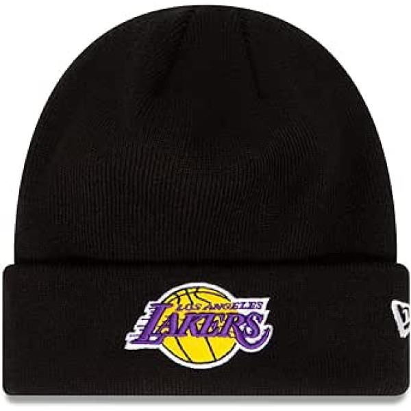 New Era Los Angeles Lakers NBA League Essential Black Cuff Knit Beanie