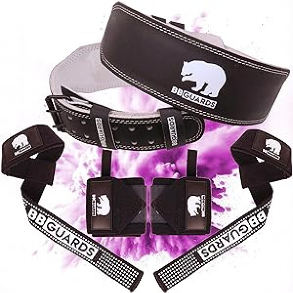 Weight Lifting Belt, Lifting Straps for Strength Training and Wrist Bandages for Fitness to Improve Your Performance, Pack of Pull Aids, Wrist Support and Fitness Belt for Men/Women