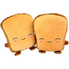 Bread Shaped Heated Gloves, TOTMOX Semi-Wearable Polyester Winter Gloves, Practical USB Charging Heat Gloves with Adjustable Buckle, Cute Yellow Bread Shape