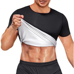 CHUMIAN Men's Sauna Vest Sweat Sauna Shirt Sauna Vest Body Shaper Sports Tank Top Slimming Fitness Shirt Sweat Vest