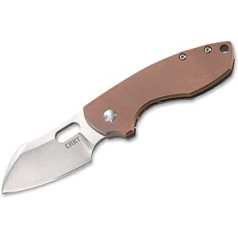 CRKT Pilar Copper Pocket Knife Made of Steel, Stainless Steel and Copper in Bronze Colour - 15 cm