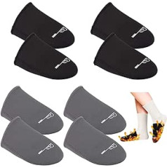 Neoprene Toe Warmers - 4 Pairs Thermal Foot Warmers for Cycling, Skiing, Ice Bath, Reusable Toe Covers, Feet, Neoprene Socks for Women, Men, Worn in Shoes or Boots for Winter Outdoor Sports