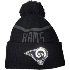 New Era Beanie NFL Bobble Amerikāņu futbols Winter Saints Steelers Rams Black