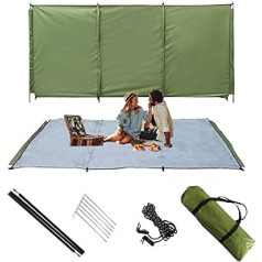 ORTUH Camping Windbreak Privacy Screen Garden - vēja necaurlaidīgs pludmales privātuma ekrāns izgatavots no Oksfordas auduma | Nodilumizturīgs vēja bloķētājs lietošanai ārā ar somu | Viegli uzstādīt