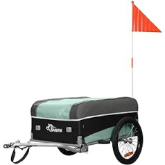 SAMAX Sport Edition Transport Trailer Bicycle Trailer with Coupling 40 kg / 120 Litres Turquoise / Grey