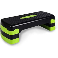 Ultrasport Aerobic Stepboard, Dažādas krāsas, Stepbords, Treniņu aprīkojums, Treniņu dēlis, Daudzfunkcionāls fitnesa aprīkojums, Fitnesa dēlis, Solis, Regulējams augstums, Mājas Steperis