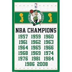 Trends International NBA Bostonas Celtics — Champions 13 Wandposter, 37,4 x 56,8 cm, ungerahmte Premium-Version