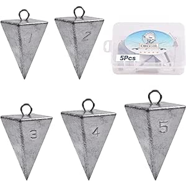 Pyramid Sinkers Fishing Weights Surf Fishing Sinker komplekts Sālsūdens zvejas svari