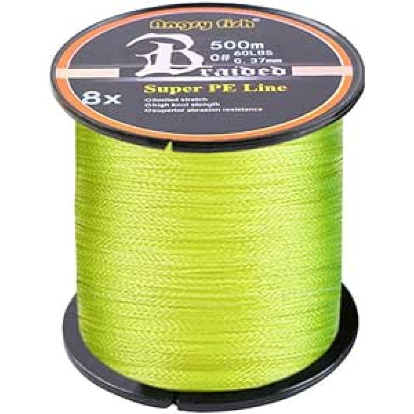 LSHEL Braided Fishing Line 8x 500 m PE Super Strong Braided Lines