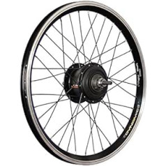 Taylor Wheels 20 collu velosipēda aizmugurējā riteņa dubultsienu loks Shimano Inter 8 rumba melna