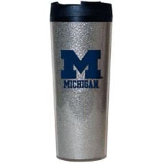 Ziemeļrietumu NCAA Mičiganas Wolverines Glitter Travel Mug 20oz