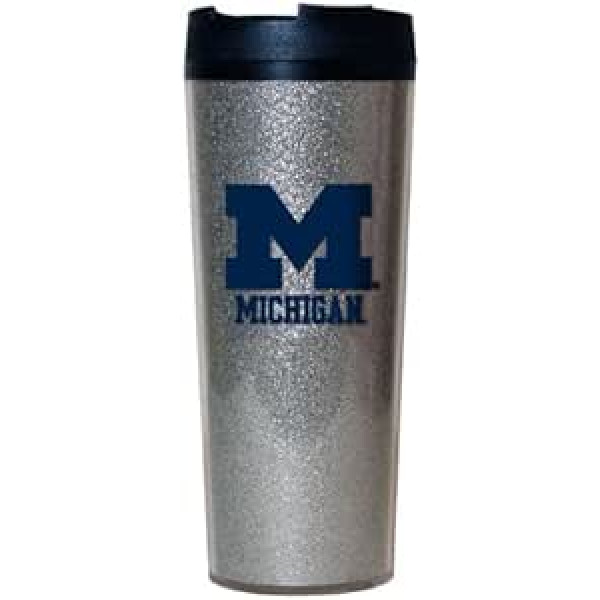 Ziemeļrietumu NCAA Mičiganas Wolverines Glitter Travel Mug 20oz