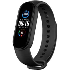 Xiaomi Mi Band 5 globālā versija 1,1 collas (2,8 cm), Amoled krāsu displejs, unisex fitnesa aproce, melna