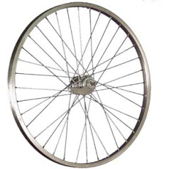 Taylor Wheels 24 collu velosipēda aizmugurējo riteņu alumīnija paliktnis Nirosta 507-19 sudrabs