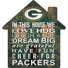 Fanu veidojumi NFL Green Bay Packers Unisex Green Bay Packers House zīmes komandas krāsa 12 collas