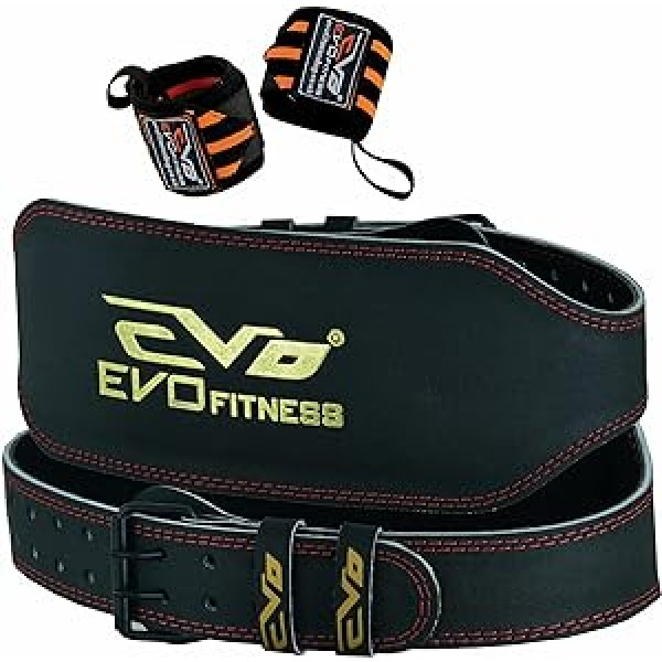 EVO Fitness 15,2 cm Ādas svaru paceļamas fitnesa siksnas muguras atbalsta salvetes