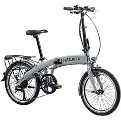 TRETWERK - 20 collu e-velosipēds E-saliekams velosipēds - Akimbo - E-saliekams velosipēds Pedelec ar 8 ātrumu Shimano Acera pārslēdzēja pārnesumu - salokāms pilsētas velosipēds elektriskais velosipēds ar aizmugurējo motoru 250 W 360 W 50 Nm