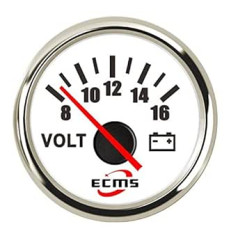 Viegls automašīnu laivu kravas automašīna 52 mm sprieguma mērītājs voltmetrs 8-16 V Izturīgs