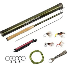 Aventik Tenkara Rods Pro IM12 Nano 6:4 Action Mini izmēri visiem ūdens apstākļiem Premium oglekļa caurules iepakojums, iekļautas papildu rezerves daļas Tenkara mušu stieņi