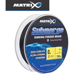 Fox Matrix Submerge Feeder Braid 150m - Reederschnur sinkend zum Feederangeln, Geflochtene Schnur zum Feederfischen, Feeder Schnur, Durchmesser/Tragkraft:0.10mm / 6.16kg Tragkraft