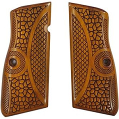 Zib Grips für Browning Hi-Power Wood Grip, Browning Hi-Power koka rokturis, HP 14 rokturi, Browning Hi Power Cachas – Empuñadura, Pistolengriff (Snake Crack – Almond)