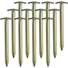 CampAir T Profile Tent Pegs Galvanised Steel Set of 12