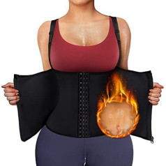 Bingrong Sauna Weste Damen Sauna Shirt Abnehmen Neopren BauchweggüRtel Korsett Damen Bauchweg Unterbrust Taillenformer Shapewear Fitness Thermo Hot Body Shaper Saunaweste Schwitzen Tank Top