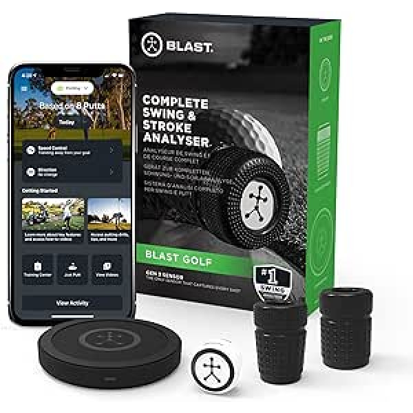 Blast Golf — pilnīgs šūpošanās un sitienu analizators, Gen 3 sensors