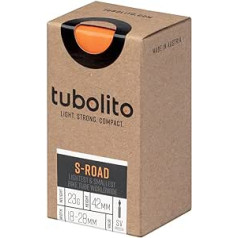 Tubolito - Road S-Tubo Ultralight velosipēda caurule | Spēcīgs, kompakts, izturīgs, aizsardzība pret caurduršanu un saspiešanu | Presta vārsts, priekš 700c