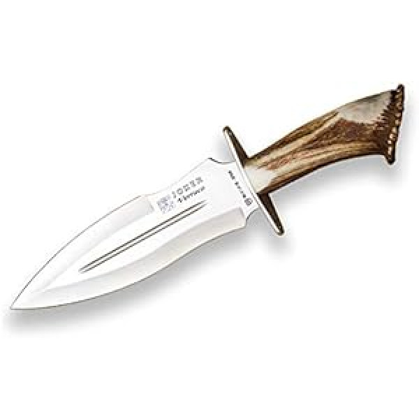 Joker -Verraco CN42 Hunting Knife, Deer Antler Handle, 26cm MOVA Blade, Leather Bag, Fishing Tackle Hunting, Camping and Hiking