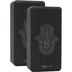 Yogistar Yogablock Yogiblock® Basic Art Collection Hand of Fatima Zen Melns komplekts no 2