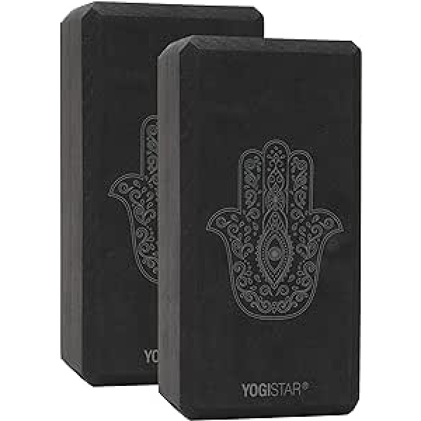 Yogistar Yogablock Yogiblock® Basic Art Collection Hand of Fatima Zen Melns komplekts no 2