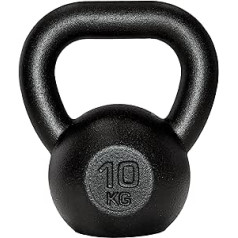 ScSPORTS Kettlebell 8kg-16kg čuguna melna šūpošanās stieņa bumba svara spēka treniņš