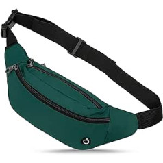 Long Keeper Bum Bag vīriešiem un sievietēm - jostas soma Ūdensizturīga liela jostasvieta Fanny Pack Sporta plecu soma jostas soma pārgājieniem Riteņbraukšanai Kempingā Ceļojumi Ārā, B-zaļa