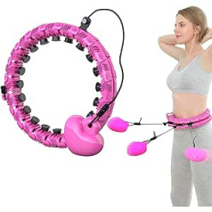 Intelligent Hula Hoop Masāža Hula Hoop Fitness 24 mezgli Inteliģents skaitītājs Smart Hula Hoop noņemams regulējams svara zudums Fitness nekrīt Sports pieaugušajiem Bērniem Vīrieši