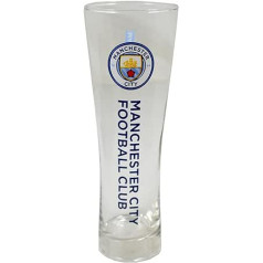 Manchester City FC Wordmark Football Crest Design Peroni Pint Glass