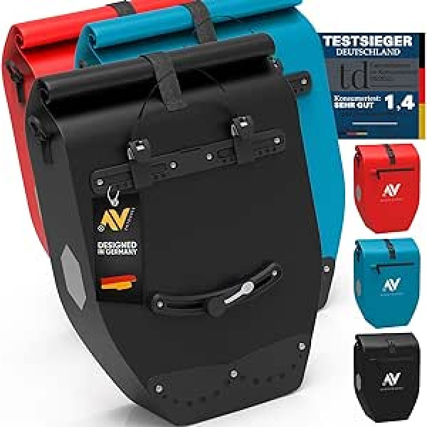 Aventoures® Test Winner Velosipēdu soma trīs vienā velosipēda bagāžniekā 28 l ūdensnecaurlaidīga atstarojoša brezenta materiāls.