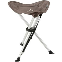 Grand Canyon Supai Falcon Camping Chair, Folding Tripod Stool, up to 100 kg, Aluminium, Brown