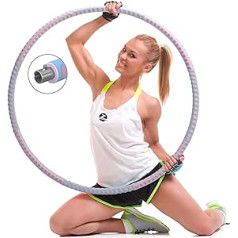 Intelligent Weighted Hula Hoop for Adults - 8 Sections, Detachable Hula Hoop for Women, Soft Padded Exercise Hoop, Fitness Circle for Gym, Home Workout
