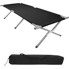 BB Sport Camping Bed Folding Bed 190 x 64 x 41 cm Sturdy Camping Bed up to 180 kg Load Capacity Portable Bag Lounger Travel Comfortable