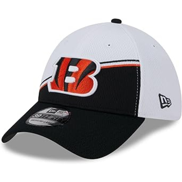 New Era — NFL Cincinnati Bengals 2023 Sideline 39Thirty elastīga vāciņa krāsa, melna/balta