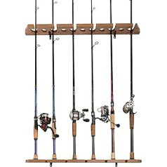 Old Cedar Outfitters 3 in 1 Fishing Rod Storage Rack Wall Hanging Horizontal Vertical or Ceiling Up to 11 Rods 25