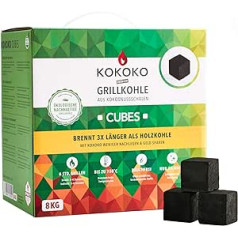 McBrikett Kokoko Cubes Premium anglies 8 kg Ekologiški kokoso kepsnių briketai