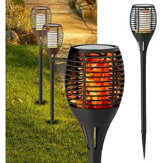 15 LED Solar Torch Display 75 cm Garden Light