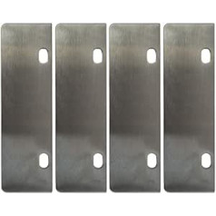 LRui Commercial robust grill scraper and 15.2 cm replacement blade 1.77 x 6.1 inch blade set of 4